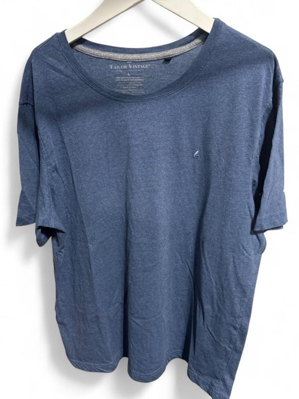 Tailor Vintage Men's Slate Blue Crew Neck Tee
